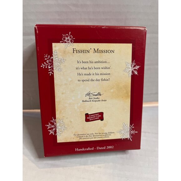 VTG- Hallmark Keepsake Ornament 2002 Fishin Mission Mouse - Picture 2 of 7